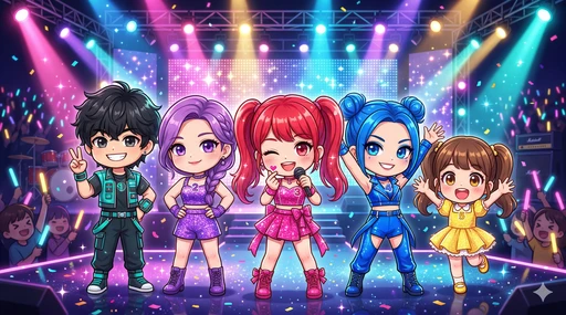 The five STARLIGHTS posing together